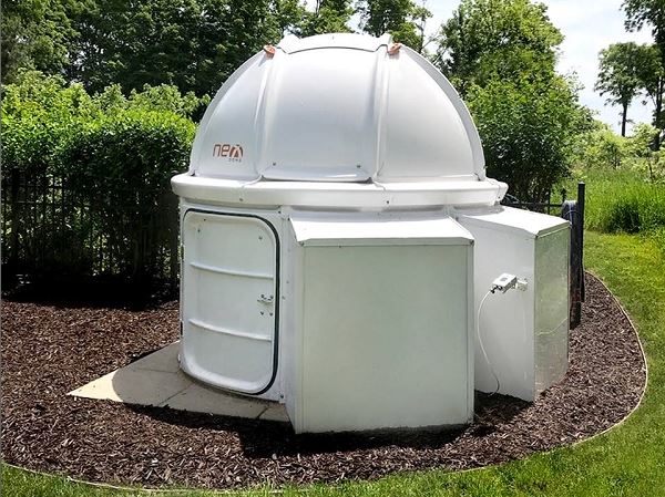 Nexdome, well-priced, strong, inexpensive to ship, easily assembled and professional-looking observatory