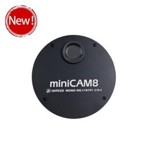 Front view of the miniCAM8 showing its compact design.